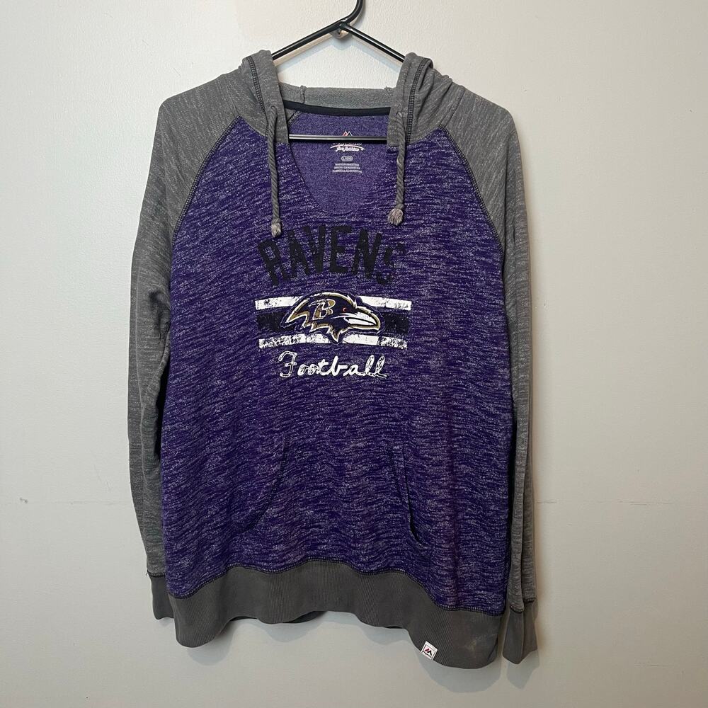 NFL Baltimore Ravens Women's Hoodie Large Majestic Football